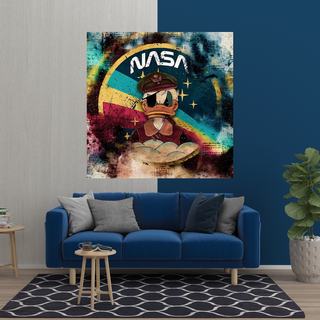 Disney Donald Duck NASA Astronaut Canvas Wall Art-GraffitiWallArt