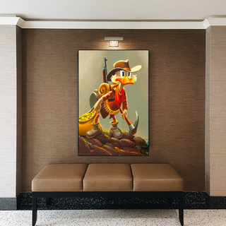 Disney Donald Duck Scrooge Mcduck Canvas Wall Art-GraffitiWallArt