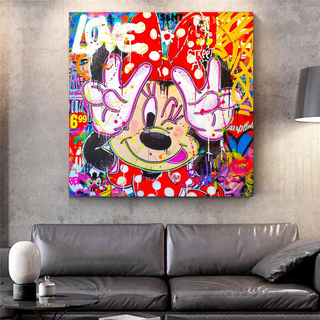 Disney Mickey Love Canvas Wall Art-GraffitiWallArt