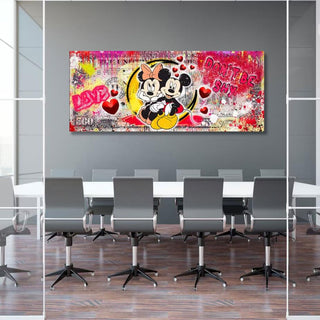 Disney Mickey Minnie Dollar Canvas Wall Art Poster-GraffitiWallArt