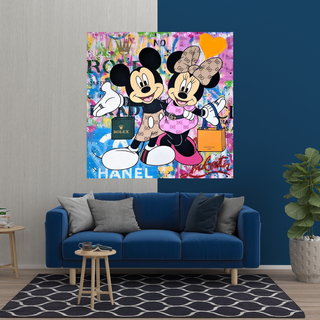 Disney Mickey & Minnie Mouse Canvas Wall Art-GraffitiWallArt