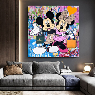 Disney Mickey & Minnie Mouse Canvas Wall Art-GraffitiWallArt