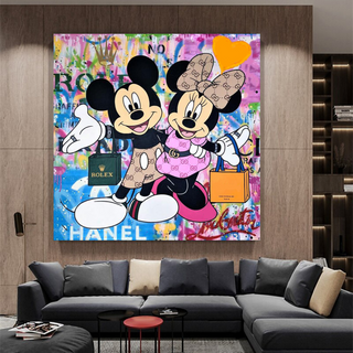 Disney Mickey & Minnie Mouse Canvas Wall Art-GraffitiWallArt