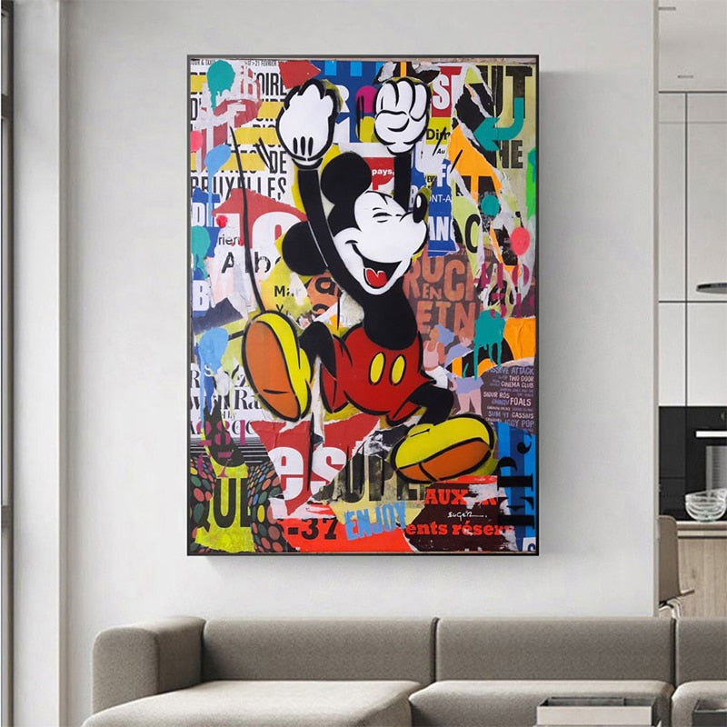 Disney Mickey Mouse Canvas Wall Art-GraffitiWallArt