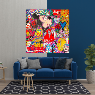 Disney Mickey Mouse Supreme Canvas Wall Art-GraffitiWallArt