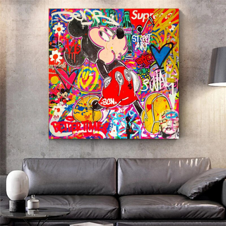 Disney Mickey Mouse Supreme Canvas Wall Art-GraffitiWallArt