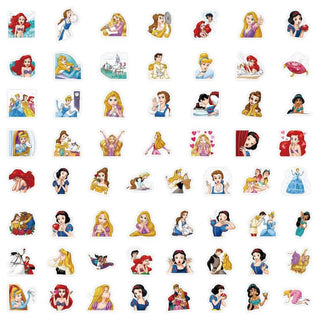 Disney Mix Cute Princess Graffiti Stickers-GraffitiWallArt