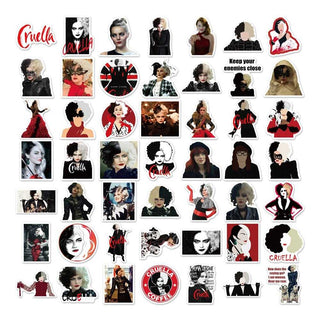 Disney Movie Cruella Stickers-GraffitiWallArt