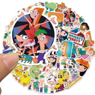 Disney Phineas Ferb Waterproof Sticker Pack - Famous Cartoon Bundle-GraffitiWallArt