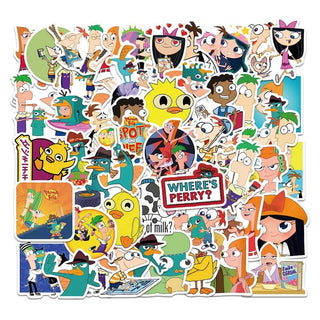 Disney Phineas Ferb Waterproof Sticker Pack - Famous Cartoon Bundle-GraffitiWallArt