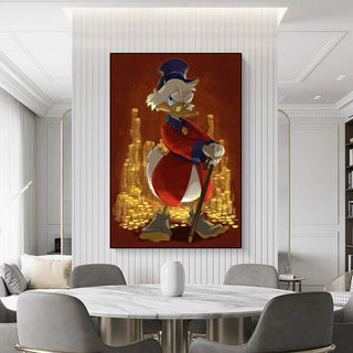 Disney Scrooge Mcduck Canvas Wall Art-GraffitiWallArt