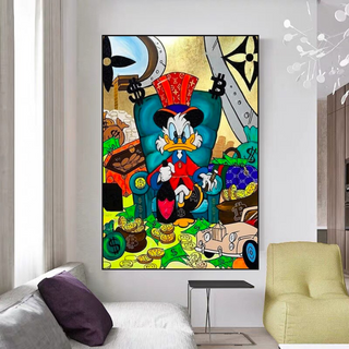 Disney Scrooge Mcduck Canvas Wall Art-GraffitiWallArt