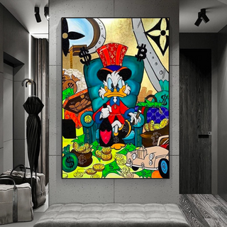 Disney Scrooge Mcduck Canvas Wall Art-GraffitiWallArt