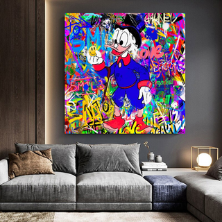 Disney Scrooge McDuck Canvas Wall Art-GraffitiWallArt