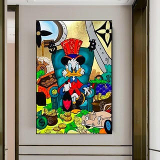 Disney Scrooge Mcduck Canvas Wall Art-GraffitiWallArt