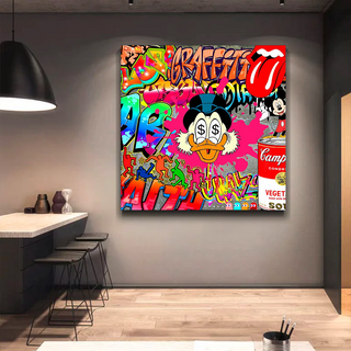 Disney Scrooge McDuck Canvas Wall Art-GraffitiWallArt