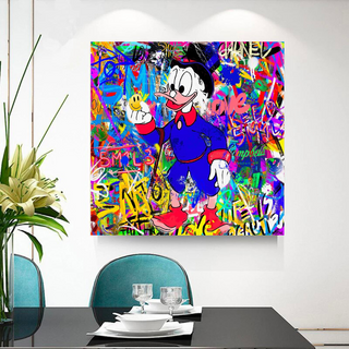 Disney Scrooge McDuck Canvas Wall Art-GraffitiWallArt