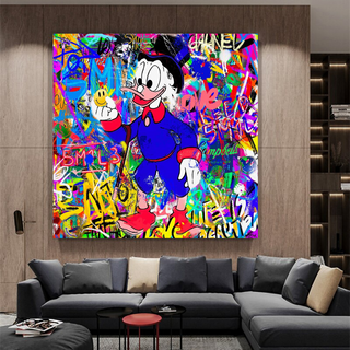 Disney Scrooge McDuck Canvas Wall Art-GraffitiWallArt