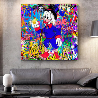 Disney Scrooge McDuck Canvas Wall Art-GraffitiWallArt