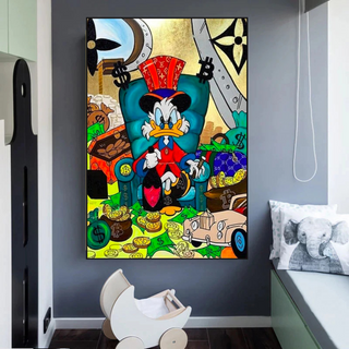 Disney Scrooge Mcduck Canvas Wall Art-GraffitiWallArt