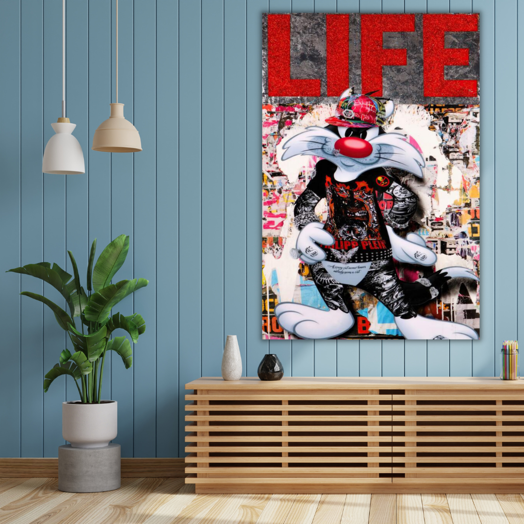 Disney Sylvester Pussycat Life Poster - Canvas Painting Wall Art-GraffitiWallArt