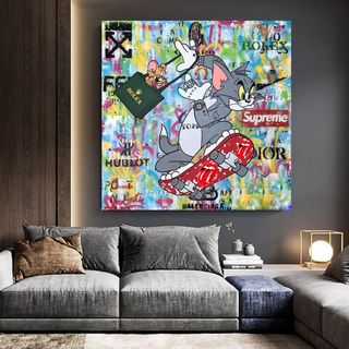 Disney Tom & Jerry Canvas Wall Art-GraffitiWallArt