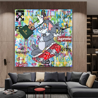 Disney Tom & Jerry Canvas Wall Art-GraffitiWallArt