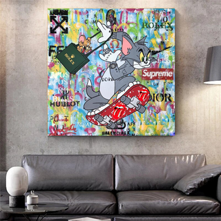 Disney Tom & Jerry Canvas Wall Art-GraffitiWallArt