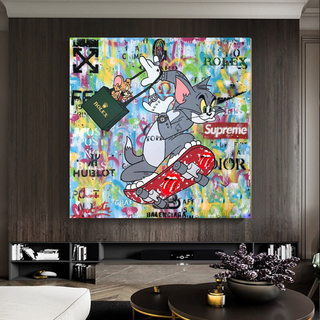 Disney Tom & Jerry Canvas Wall Art-GraffitiWallArt