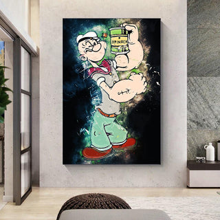 Disney Wall Art Popeye Canvas Wall Art-GraffitiWallArt