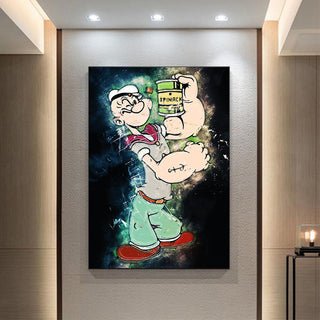 Disney Wall Art Popeye Canvas Wall Art-GraffitiWallArt