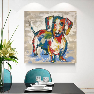 Dog Canvas Wall Art-GraffitiWallArt