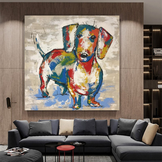 Dog Canvas Wall Art-GraffitiWallArt