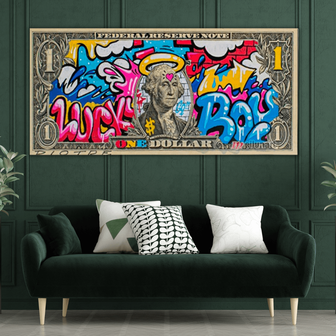 Dollar Bill Wall Art: Exquisite Decor for Modern Spaces-GraffitiWallArt