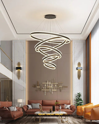 Lustre d'escalier LED Rings : une élégance inégalée