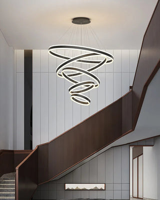 Lustre d'escalier LED Rings : une élégance inégalée