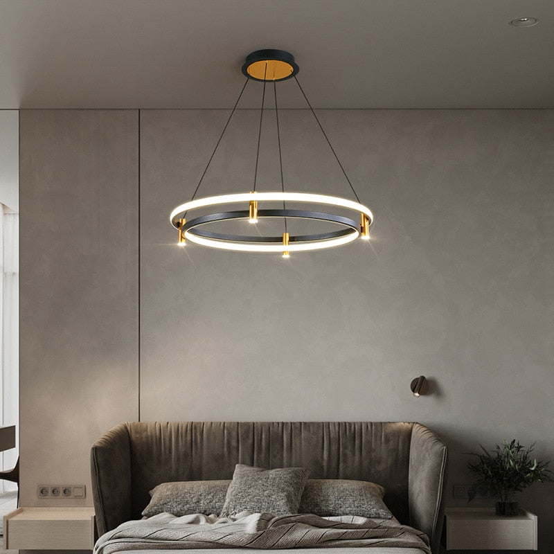 Dual Ring LED Chandelier-GraffitiWallArt