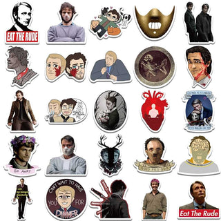 Eat the rude Hannibal Stickers Pack - Darkly Delicious-GraffitiWallArt