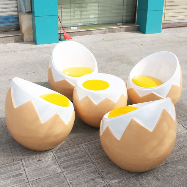 Egg Style Sofa Stool: Comfort and Style Combined-GraffitiWallArt