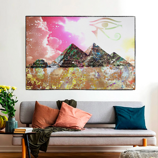 Egyptian Pyramids Canvas Wall Art-GraffitiWallArt