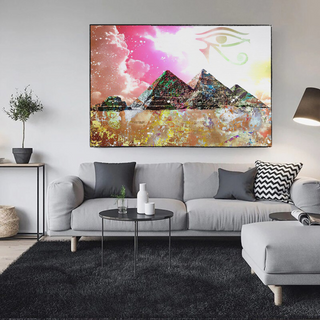 Egyptian Pyramids Canvas Wall Art-GraffitiWallArt