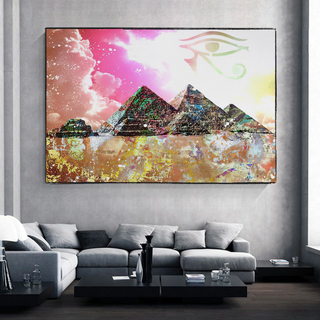 Egyptian Pyramids Canvas Wall Art-GraffitiWallArt