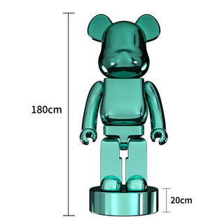 Electroplating Multicolour Bearbrick Statue Large-GraffitiWallArt