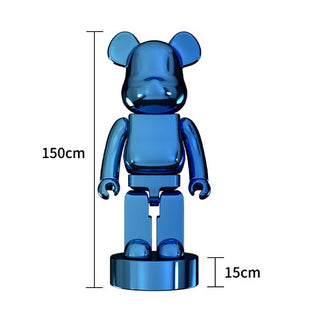 Electroplating Multicolour Bearbrick Statue Large-GraffitiWallArt