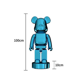 Electroplating Multicolour Bearbrick Statue Large-GraffitiWallArt