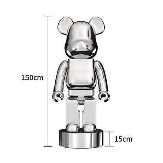 Electroplating Multicolour Bearbrick Statue Large-GraffitiWallArt