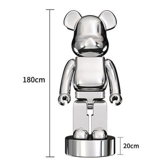 Electroplating Multicolour Bearbrick Statue Large-GraffitiWallArt