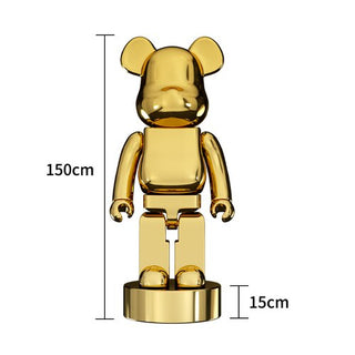 Electroplating Multicolour Bearbrick Statue Large-GraffitiWallArt