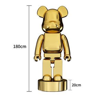 Electroplating Multicolour Bearbrick Statue Large-GraffitiWallArt