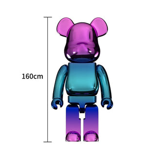 Electroplating Multicolour Bearbrick Statue Large-GraffitiWallArt